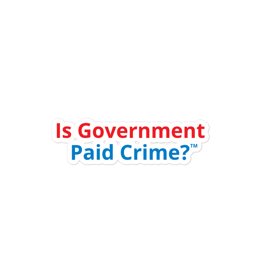 Paid Crime sticker