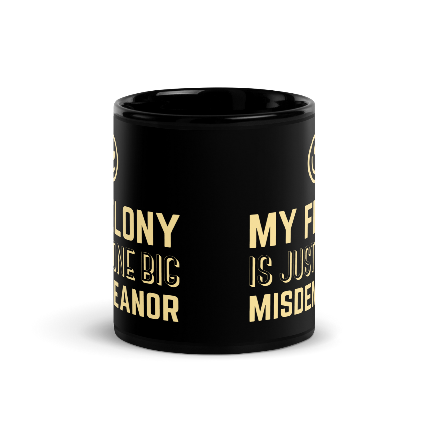 12oz black glossy ceramic mug