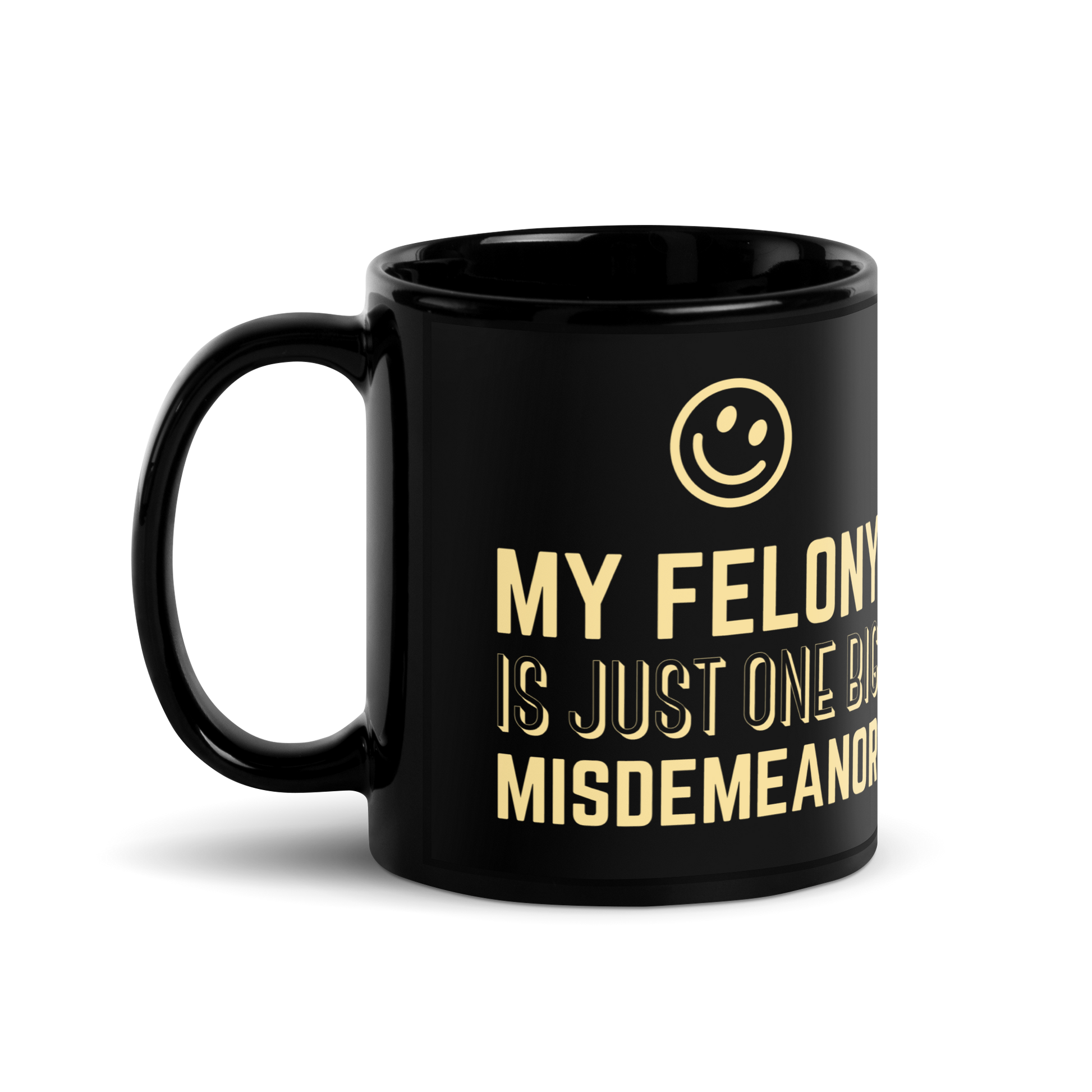 12oz black glossy ceramic mug