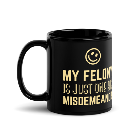 12oz black glossy ceramic mug