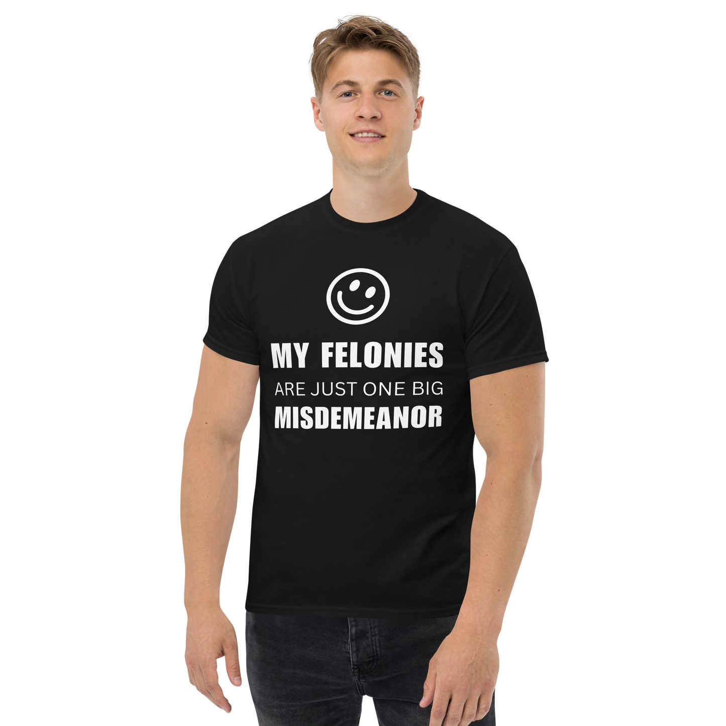 Men’s "Funny Felonies" Classic Tee | Gildan 5000