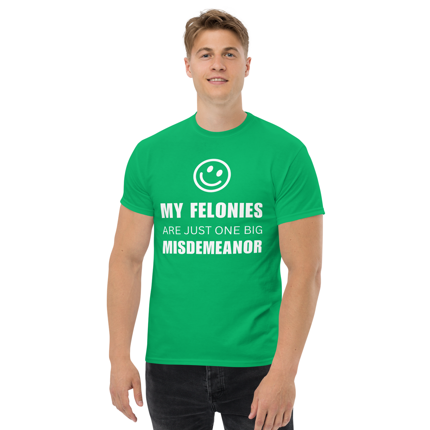 Men’s "Funny Felonies" Classic Tee | Gildan 5000