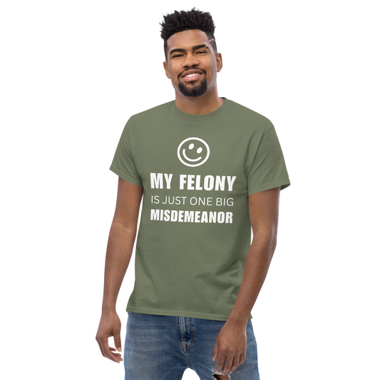 Men’s "Funny Felony" Classic Tee | Gildan 5000