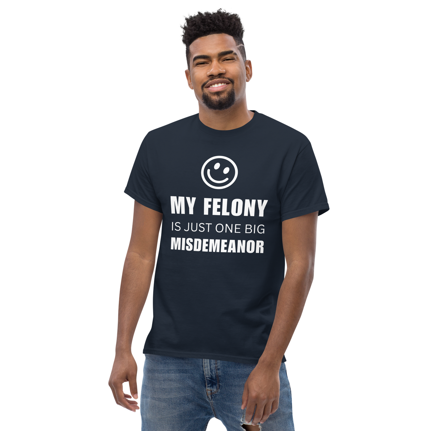 Men’s "Funny Felony" Classic Tee | Gildan 5000