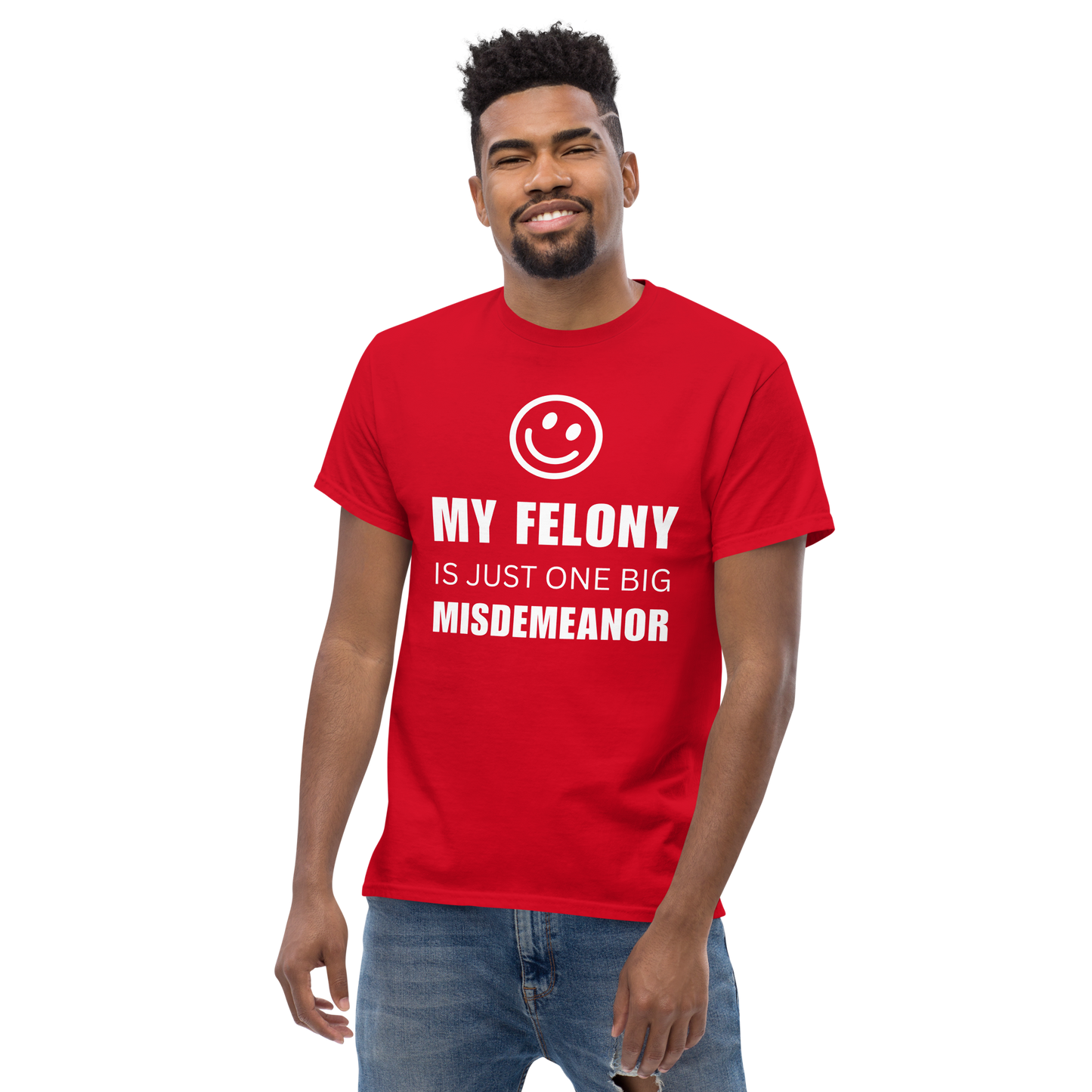 Men’s "Funny Felony" Classic Tee | Gildan 5000