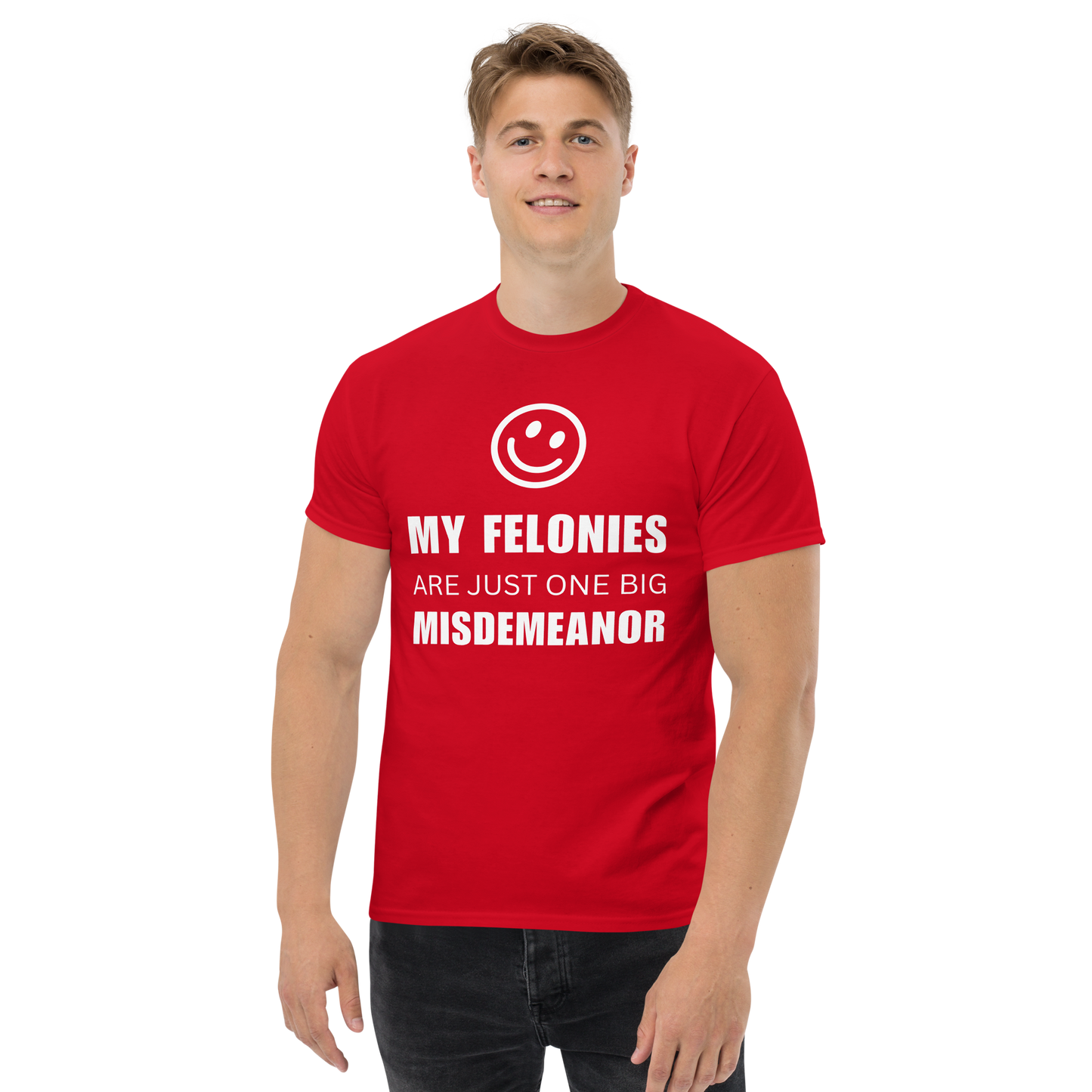 Men’s "Funny Felonies" Classic Tee | Gildan 5000