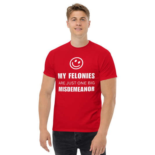 Men’s "Funny Felonies" Classic Tee | Gildan 5000