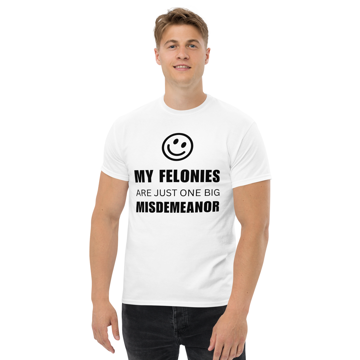 Men’s "Funny Felonies" Classic Tee | Gildan 5000