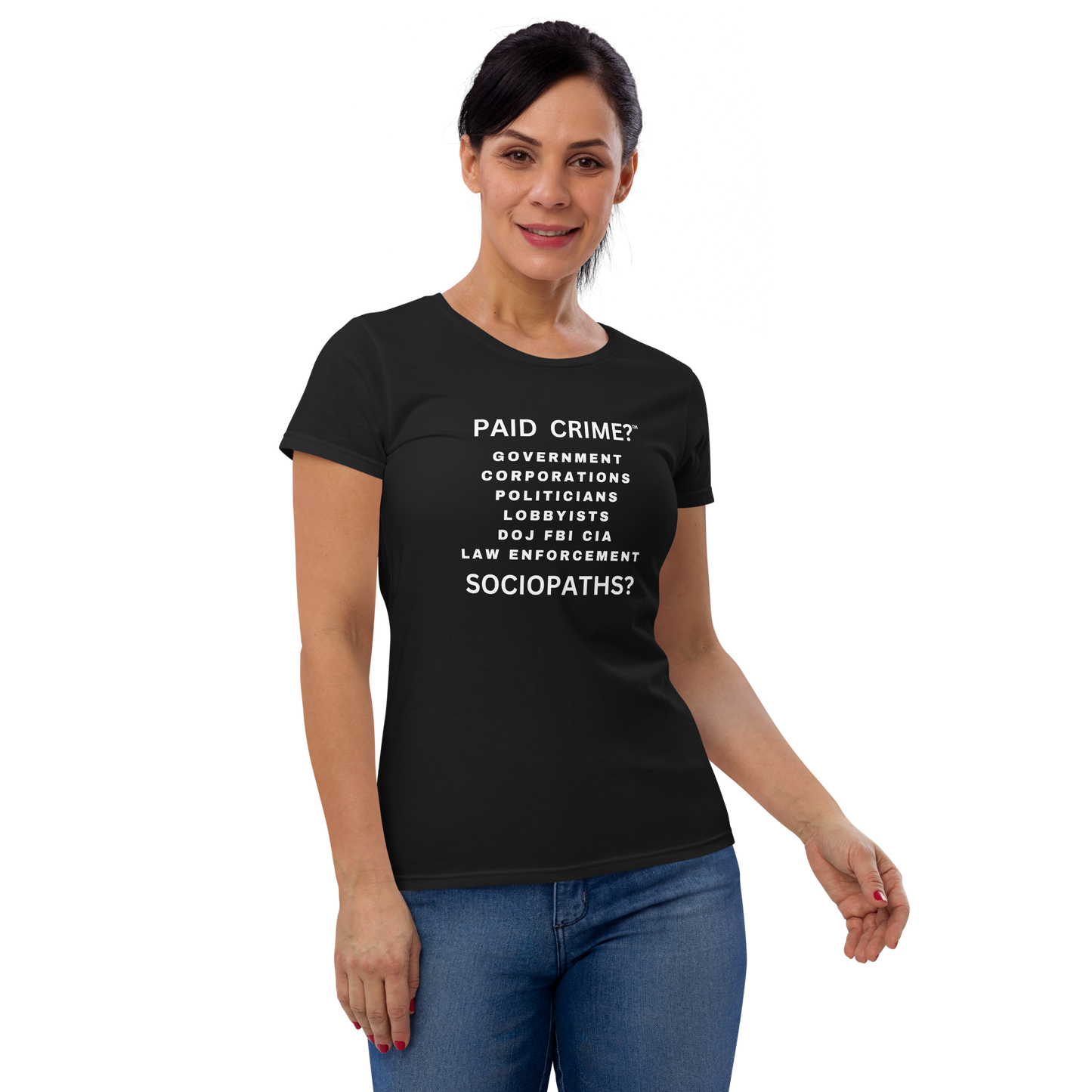 Women's fashion fit black tee