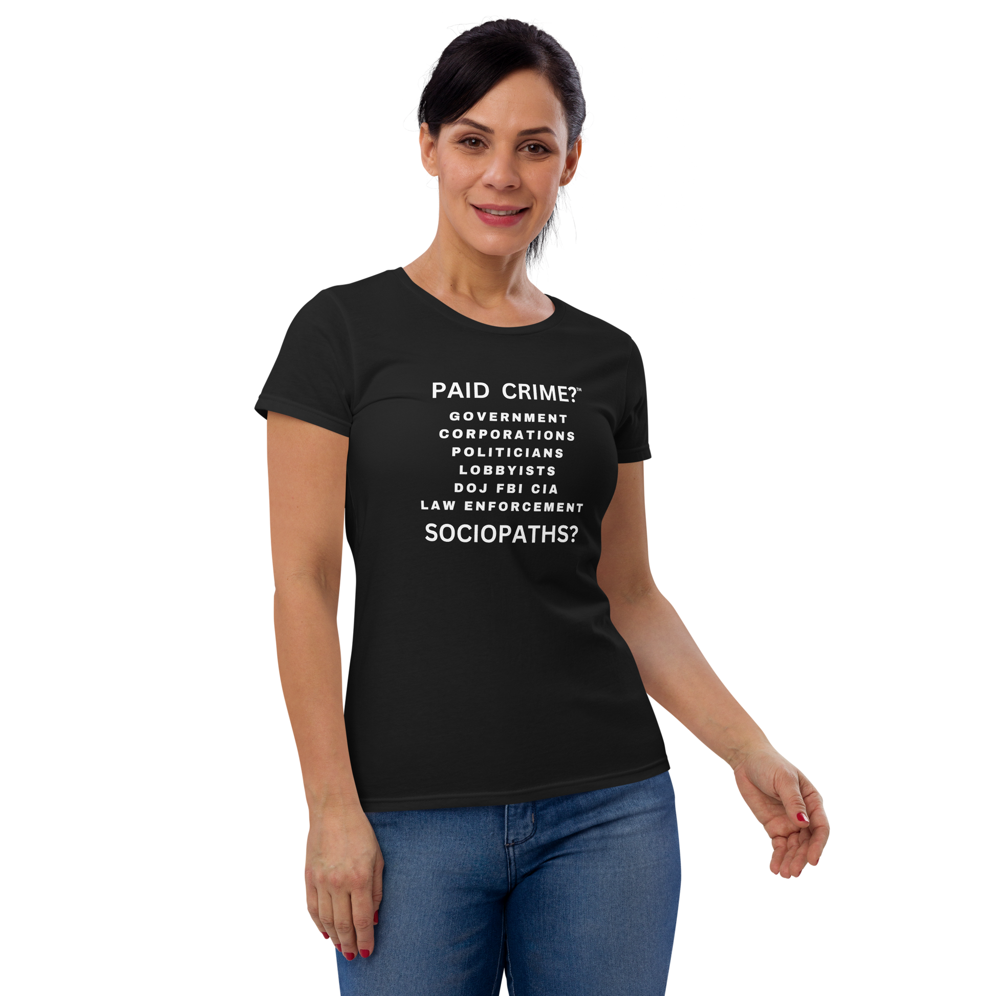 Women's fashion fit black tee