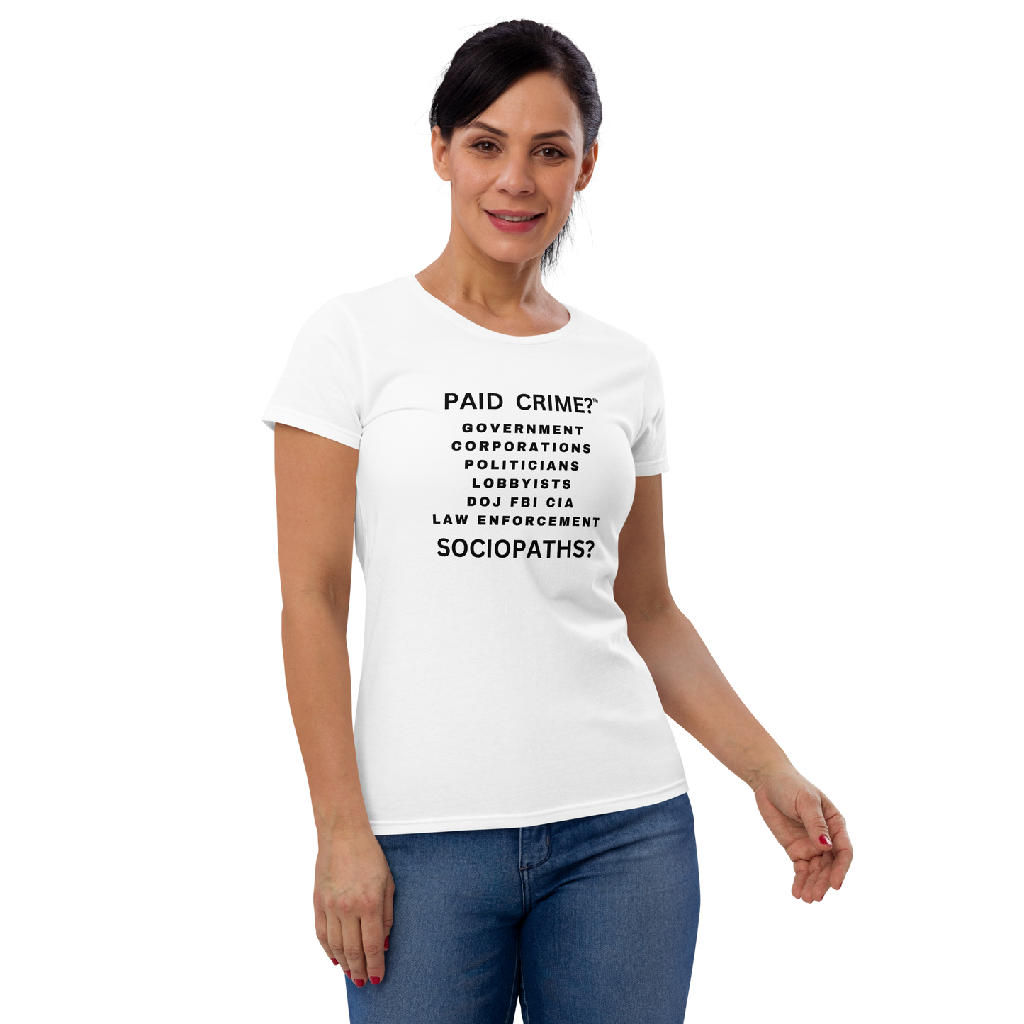 Women's fashion fit white tee