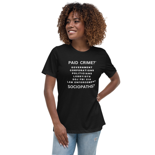 Women's relaxed fit black cotton tee