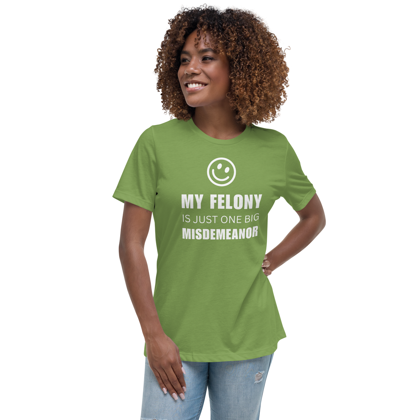 Women's "Funny Felony" Relaxed T-Shirt | Bella + Canvas 6400