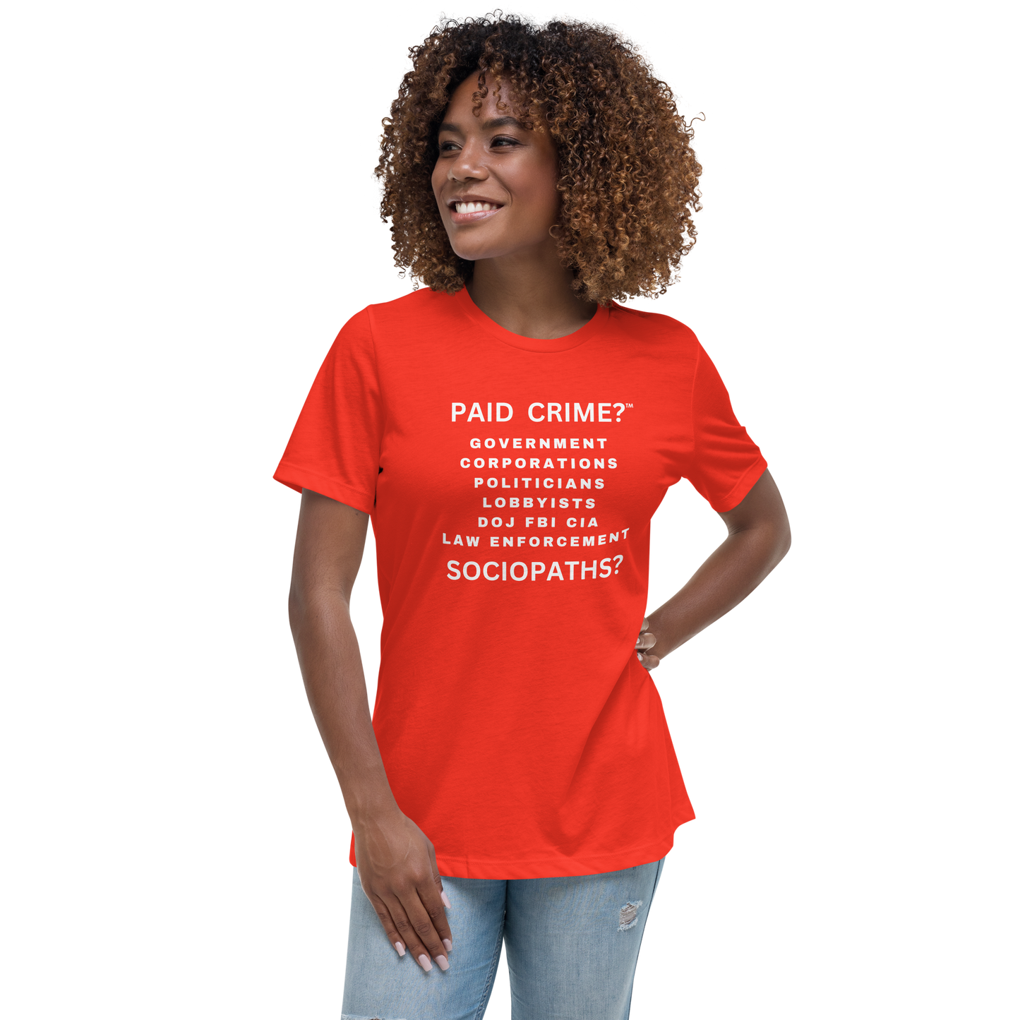 Women's relaxed fit poppy cotton tee