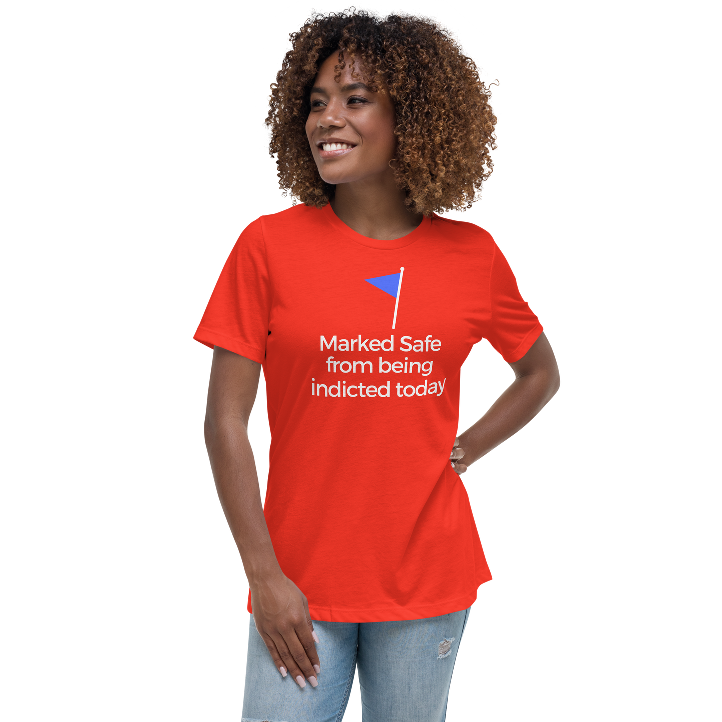 Women's relaxed fit poppy cotton tee