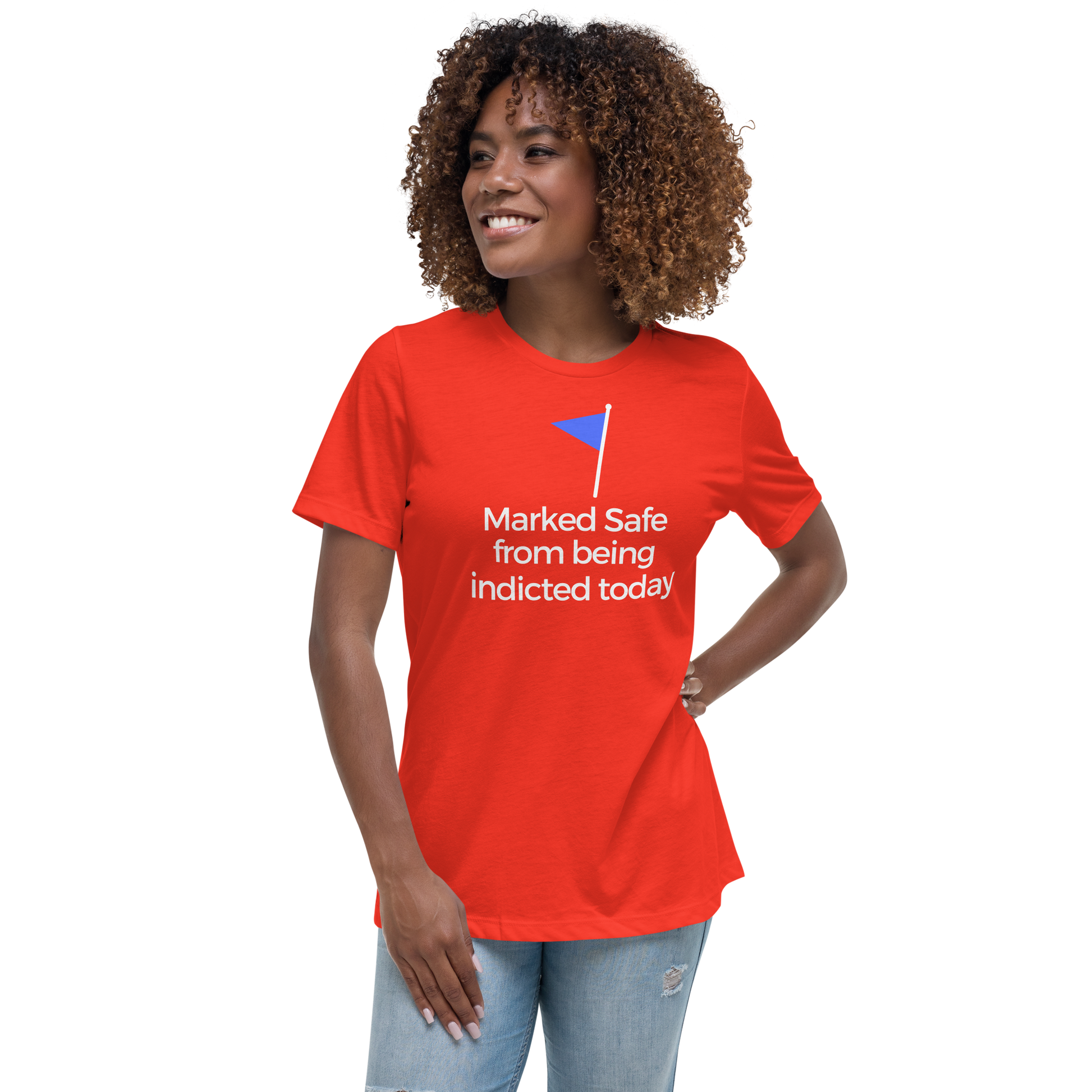 Women's relaxed fit poppy cotton tee